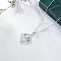 TOUPOP Sterling Silver Birthstone Pendant Necklace, Forever Love Heart Gift For Women-0-4