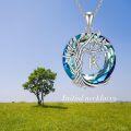 wholesale TOUPOP Tree Of Life Necklace For Women 925 Sterling Initial A-z Letter Pendant Family Tree Crystal Jewelry Birthday Anniversary Christmas Gifts For Her Mom Wife Girlfriend Daughter -0-3