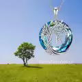 TOUPOP Sterling Silver Crystal Tree Of Life Letter Pendant Necklace-0-3