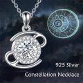 wholesale Sterling Silver Moissanite Zodiac Necklace Lab Created Diamond Gift-0-32