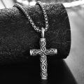 wholesale 925 Sterling Silver Celtic Knot Cross Necklace for Men Women Catholic Christian Gifts-0-1