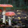 wholesale 14K Gold Mushroom Moon Charm Bracelet - 14K Gold  Minimalist s for Her-0-4