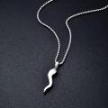 wholesale 925 Sterling Silver Italian Horn Pendant Necklace - Good Luck Charm s-0-3