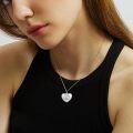 wholesale 925 Sterling Silver Heart-Shaped Triangle Recovery Symbol Pendant Necklace-0-6