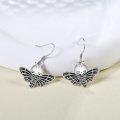 wholesale 925 Sterling Silver Butterfly Skull Drop Dangle Earrings Gothic s for Women Girls-0-2