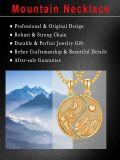 wholesale Gold 925 Sterling Silver Mountain Yin Yang Pendant Couples Necklaces Matching Set-0-2