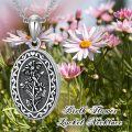 wholesale  Sterling Silver 12 Month Birth Flower Photo Locket Necklace Jewelry Gift -0-25