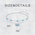 wholesale 925 Sterling Silver Turquoise Dragonfly Anklet-0-3
