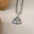 wholesale 925 Sterling Silver Celtic Knot Triquetra Pendant Necklace  Norse Viking  for Women Men-0-3