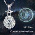 wholesale Sterling Silver Moissanite Zodiac Necklace Lab Created Diamond Gift-0-27