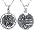 wholesale 925 Sterling Silver Saint Michael Religious Medal Pendant Necklace for Women and Men-0-0