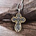 wholesale 925 Sterling Silver Gold Plated Jesus Christ INRI Cross Crucifix Pendant Necklace for Men & Women-0-1