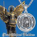 wholesale 925 Sterling Silver Saint Michael Necklace-0-1
