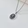 TOUPOP Sterling Silver St Michael Necklace Religious Protection Pendant-0-6