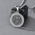 wholesale S925 Sterling Silver Apollo Greek God Necklace - Light, Music, Prophecy Pendant with Adjustable Chain, Gift Box, 22.2mm-0-2
