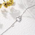 wholesale 925 Sterling Silver Heart-Shaped Pendant Animal Charm Bracelet for Women Gifts-0-3