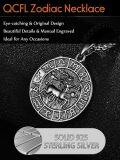 wholesale  Sterling Silver Zodiac Necklace for Men 12 Constellation Horoscope Pendant Birthday Father s Day Gift -0-3