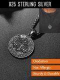 wholesale 925 Sterling Silver Libra Zodiac Sign Necklace for Men - Constellation s-0-9