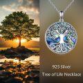 wholesale 925 Sterling Silver Abalone Shell Tree of Life Pendant Necklace for Women's Family s-0-1