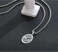 wholesale 925 Sterling Silver St Francis of Assisi Medal Necklace with Deer and Animals Design-0-1