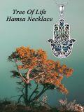 wholesale 925 Sterling Silver Abalone Shell Hamsa Tree Of Life Pendant Necklace-0-5