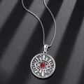 wholesale 925 Sterling Silver Red Evil Eye Pendant  24-0-1