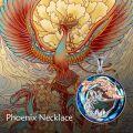 wholesale 925 Sterling Silver Blue Crystal Phoenix Pendant Necklace for Women-0-1