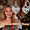 TOUPOP Sterling Silver Dangle Drop Hoop Earrings For Women Birthday Anniversary Christmas Gifts-0-1