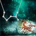 wholesale 925 Sterling Silver Austrian Crystal Zodiac Pendant Necklace - 12 Constellations Astrology s for Women-0-4