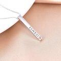 wholesale  Metal Sterling Silver Stone Morse Code Necklace Secret Message Jewelry Gifts -0-6
