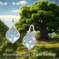 wholesale Sterling Silver Abalone Celtic Trinity Knot Earrings Triquetra Leverback Tree of Life Gift-0-16