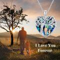 wholesale TOUPOP Father Necklace Sterling Silver Father Necklace Heart Tree Of Life Abalone Shell Jewelry Gifts -0-1