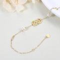 wholesale 14K Gold Infinity Heart Pearl Charm Bracelet - Elegant  for Her-0-1