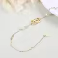wholesale 14K Gold Infinity Heart Pearl Charm Bracelet Wholesale - Elegant  for Her-0-1