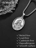 wholesale 925 Sterling Silver St Robert Bellarmine Protect Us Pendant Necklace w/ 3+2 Extender Chain-0-4