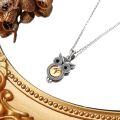 wholesale 925 Sterling Silver Owl Shape Citrine Stone Pendant Necklace for Women Gemstone Lovers Gifts-0-3