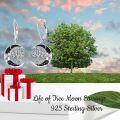 wholesale 925 Sterling Silver Tree of Life Crescent Moon Drop Earrings-0-4