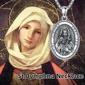 wholesale Sterling Silver Saint Medal Oval Necklace for Men Women Religious Jewelry-0-38