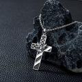 wholesale 925 Sterling Silver American Flag Angel Cross Pendant Necklace  with 34+2 Extender Chain for Men Women Gifts Jewelry Accessories-0-1