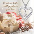 TOUPOP Sterling Silver Heart Initial A-Z Letter Pendant Necklace-0-3