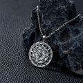 wholesale 925 Sterling Silver Turquoise Inlay Compass Pendant Necklace for Men & Women-0-3