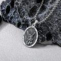 wholesale 925 Sterling Silver St Michael Archangel Protect Us Oval Medal Necklace for Men & Women-0-3