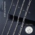 wholesale Sterling Silver Diamond Cut Figaro Chain Necklace 2 5mm Unisex 16 30 (Gift)-0-2