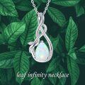 wholesale 925 Sterling Silver Blue Moonstone Pear Shape Infinity Teardrop Pendant Necklace-0-9