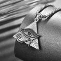 wholesale  Egyptian Eye Of Horus Triangle Pendant Necklaces For Men/Women-0-1