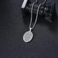 wholesale 925 Sterling Silver Saint Christopher Protect Us Oval Medal Pendant Necklace for Men & Women-0-3
