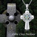 wholesale 925 Sterling Silver Abalone Celtic Cross Witch's Knot Pendant Necklace-0-3