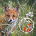 wholesale 925 Sterling Silver Fox Pendant Necklace Animal Charm Gift for Her-0-4
