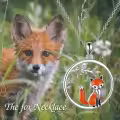 wholesale 925 Sterling Silver Fox Pendant Necklace Wholesale Animal Charm Gift for Her-0-4