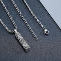 wholesale 925 Sterling Silver Oxidized Viking Valknut Rune Urn Pendant Necklace Cremation Memorial Keeper-0-2